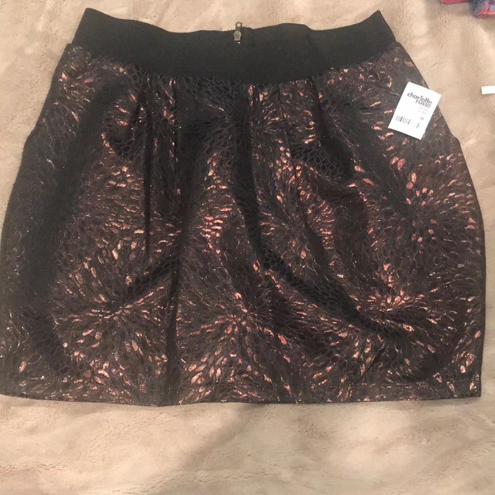 Charlotte Russe black and gold mini